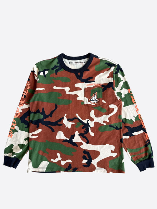 Chrome Hearts Matty Boy Camouflage Caution Longsleeve T-Shirt