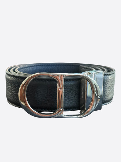 Dior Black & Silver CD Buckle Belt