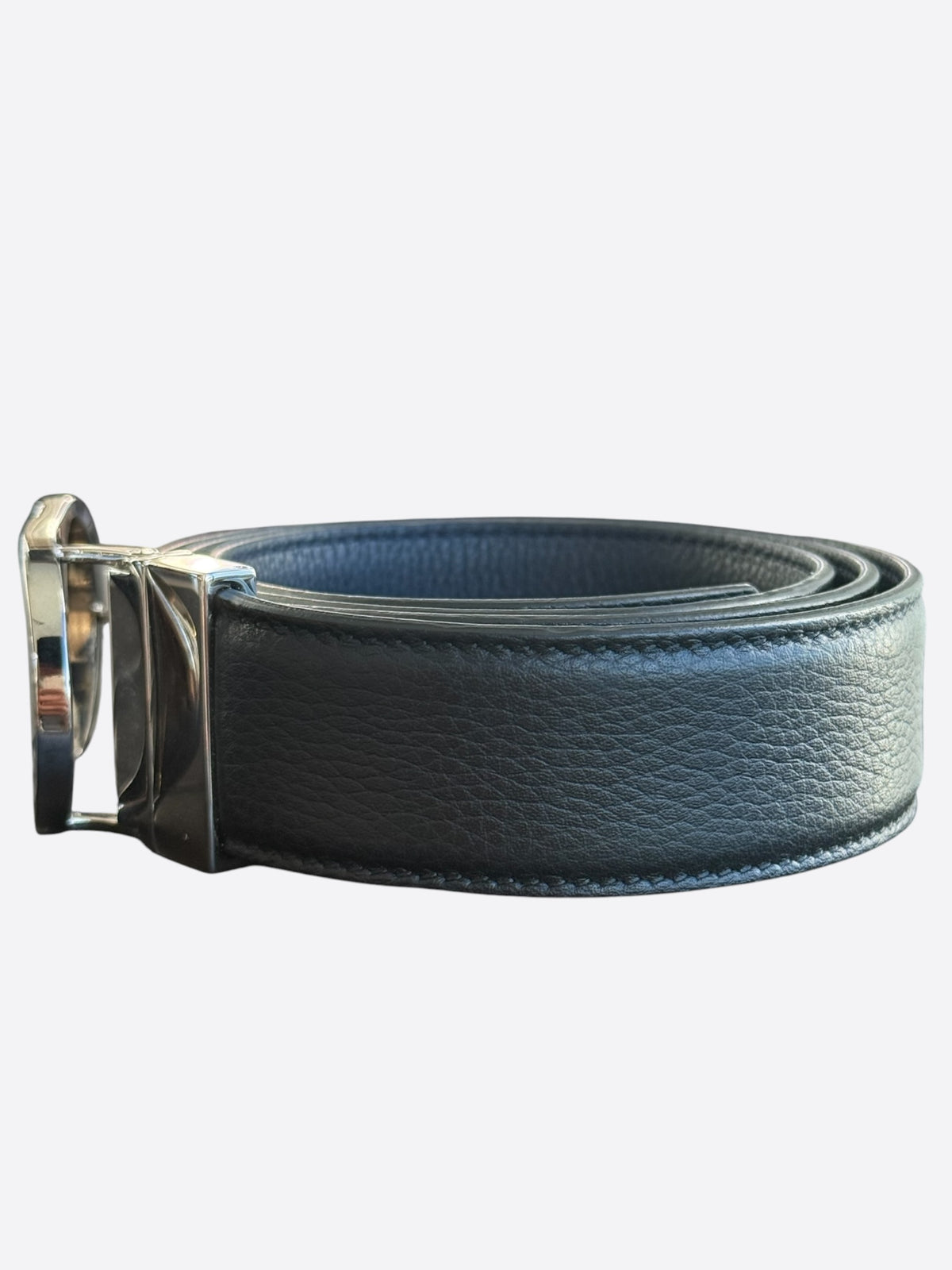 Dior Black & Silver CD Buckle Belt