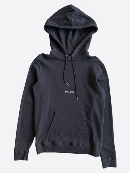 Saint Laurent Black & White Logo Hoodie