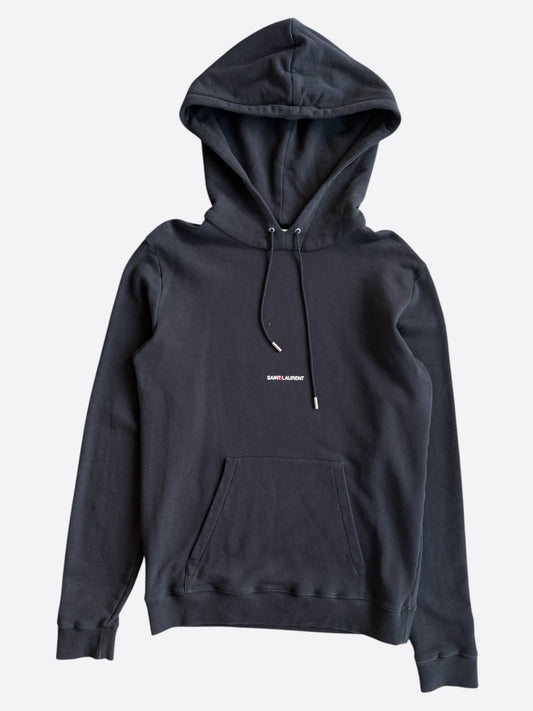 Saint Laurent Black & White Logo Hoodie