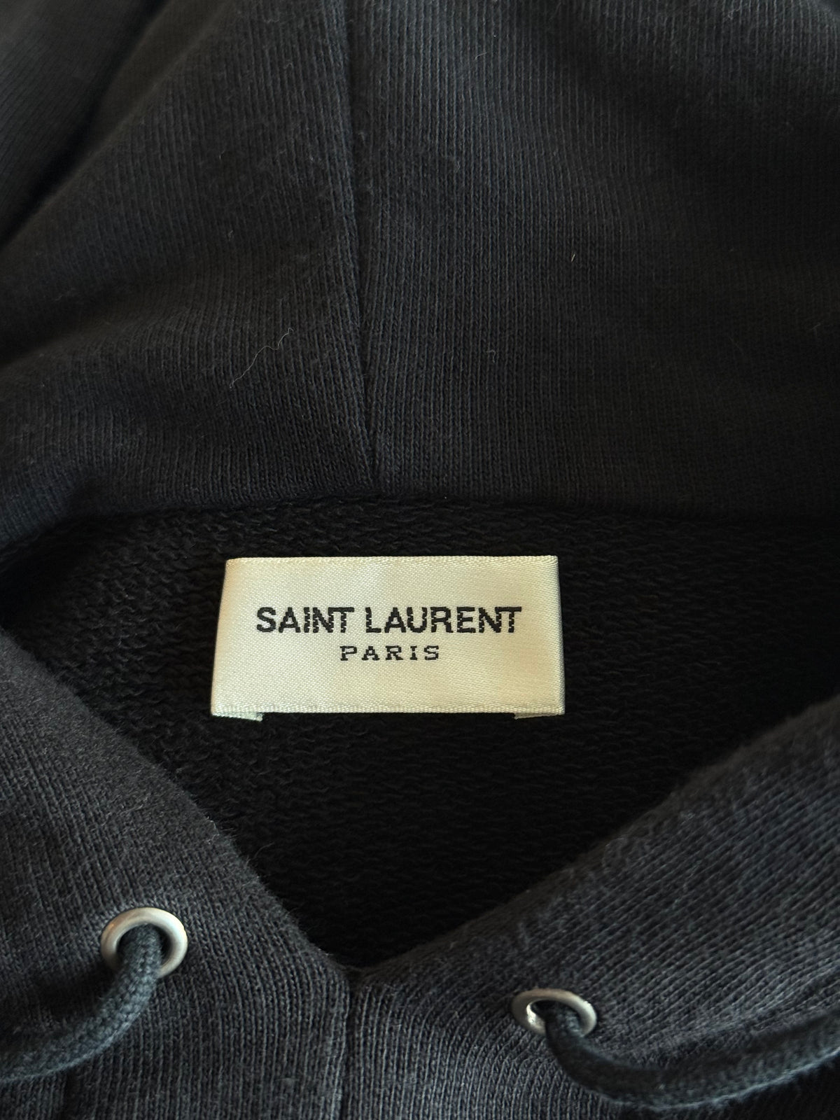 Saint Laurent Black & White Logo Hoodie