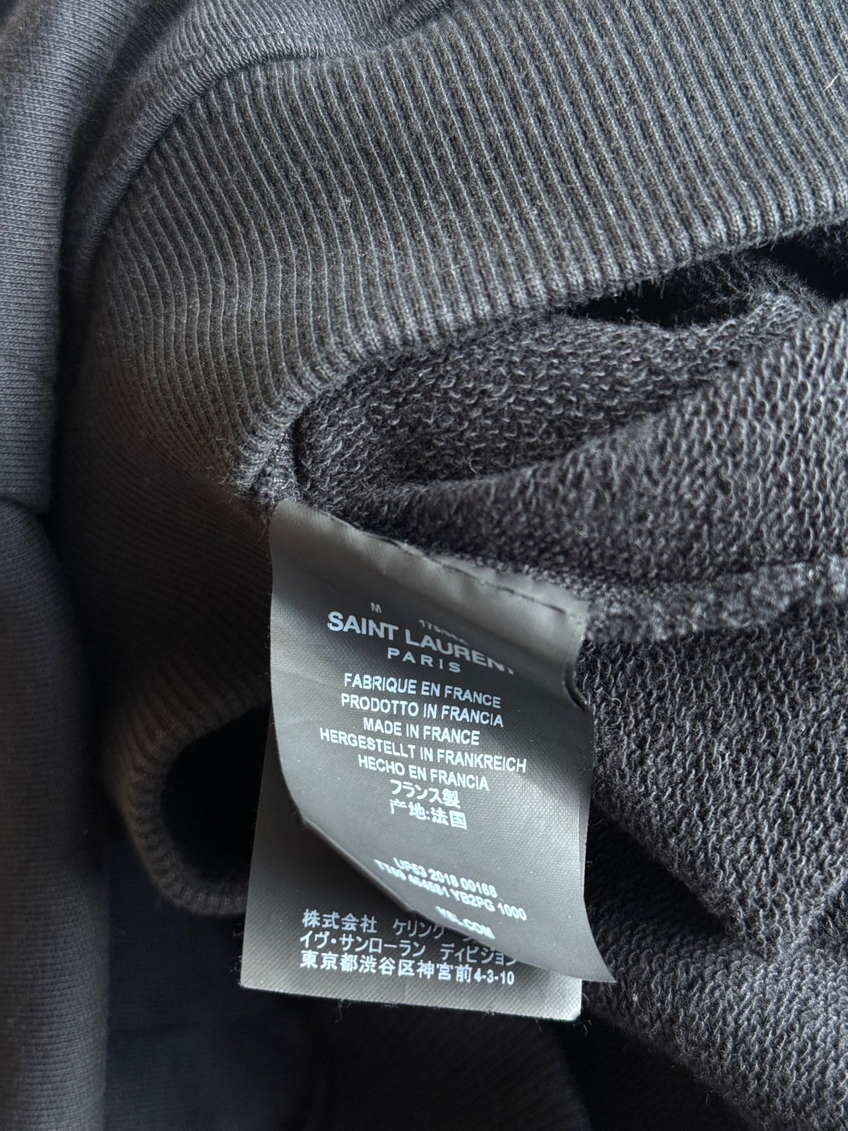 Saint Laurent Black & White Logo Hoodie