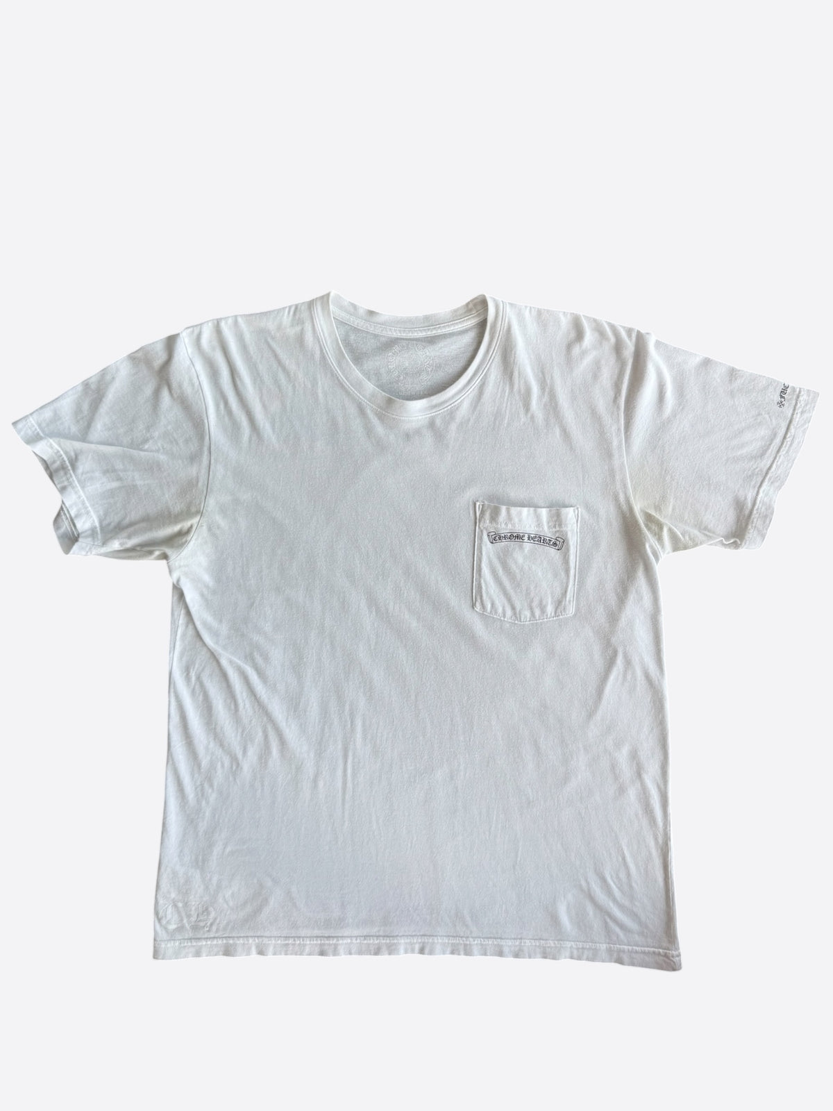 Chrome Hearts White & Black Scroll Logo T-Shirt