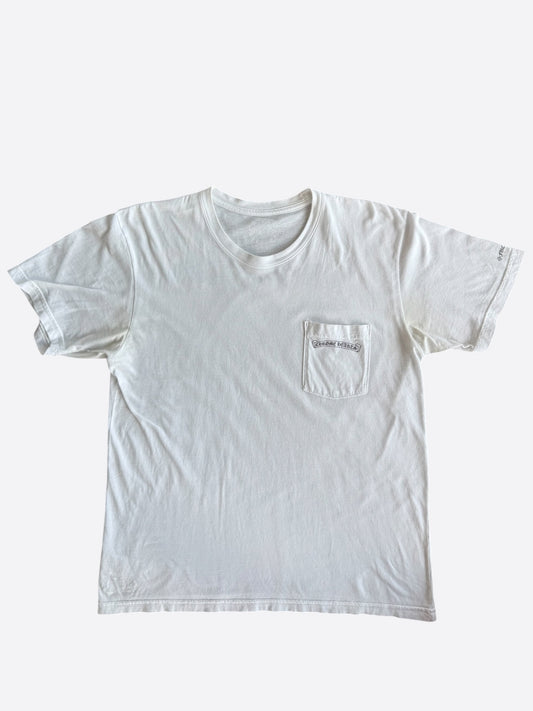 Chrome Hearts White & Black Scroll Logo T-Shirt