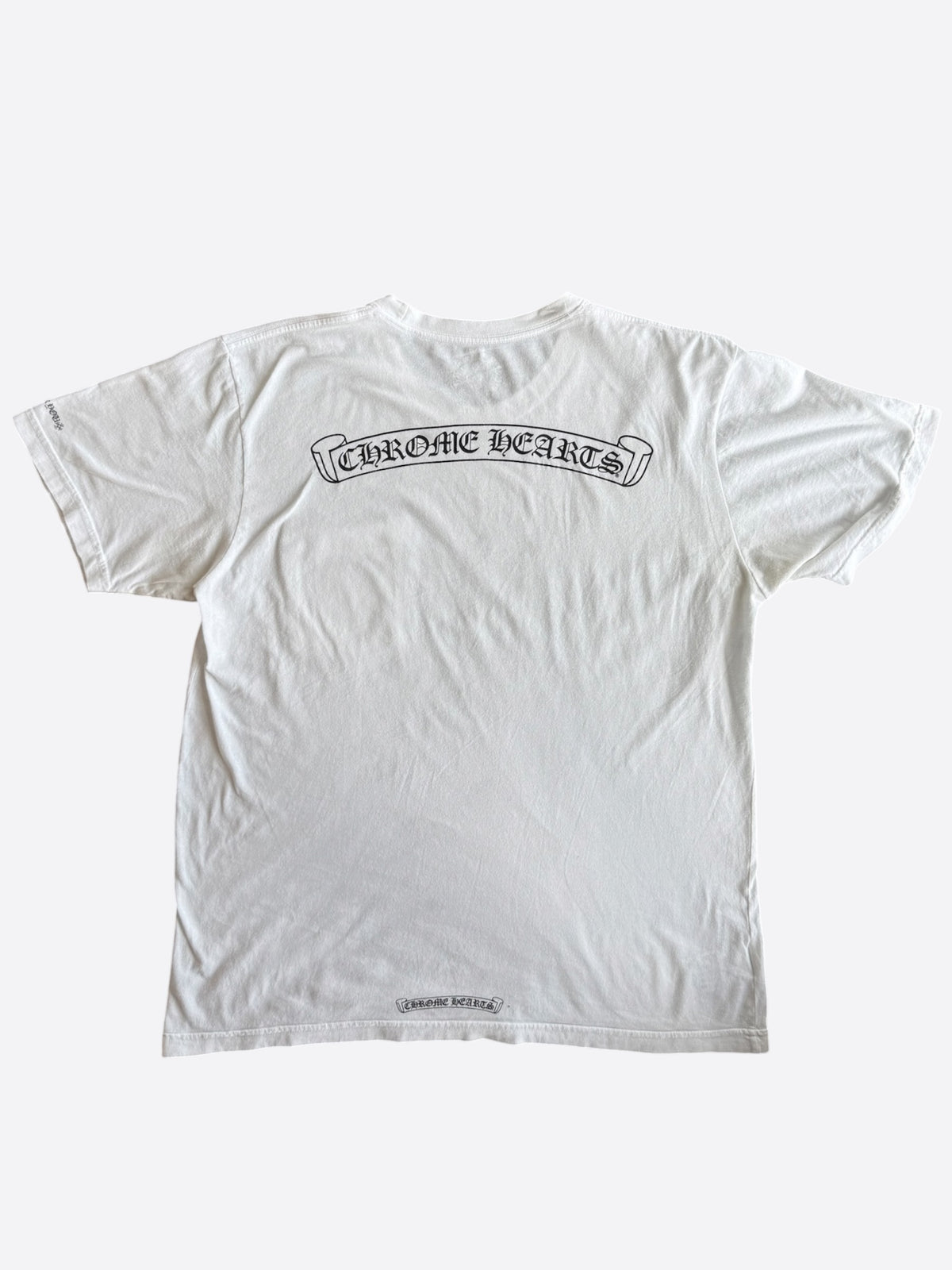 Chrome Hearts White & Black Scroll Logo T-Shirt