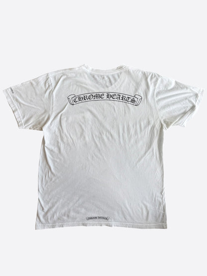 Chrome Hearts White & Black Scroll Logo T-Shirt