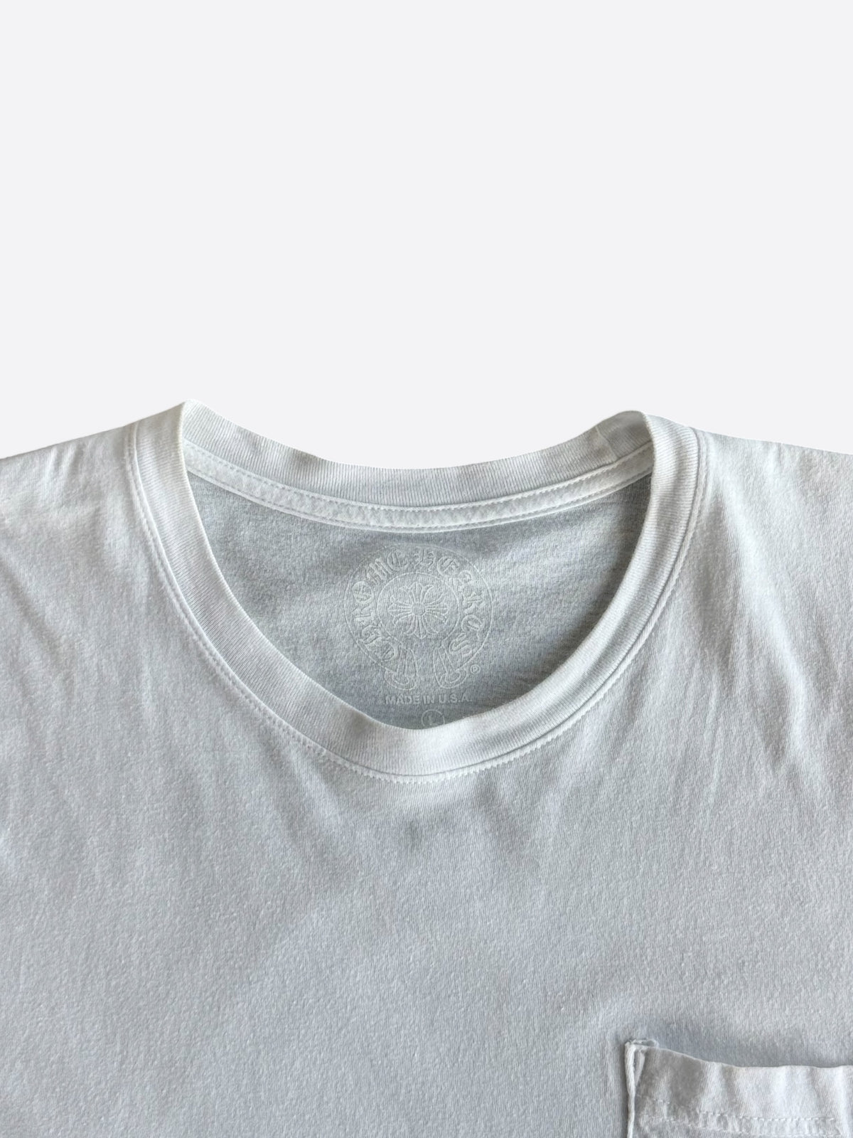 Chrome Hearts White & Black Scroll Logo T-Shirt