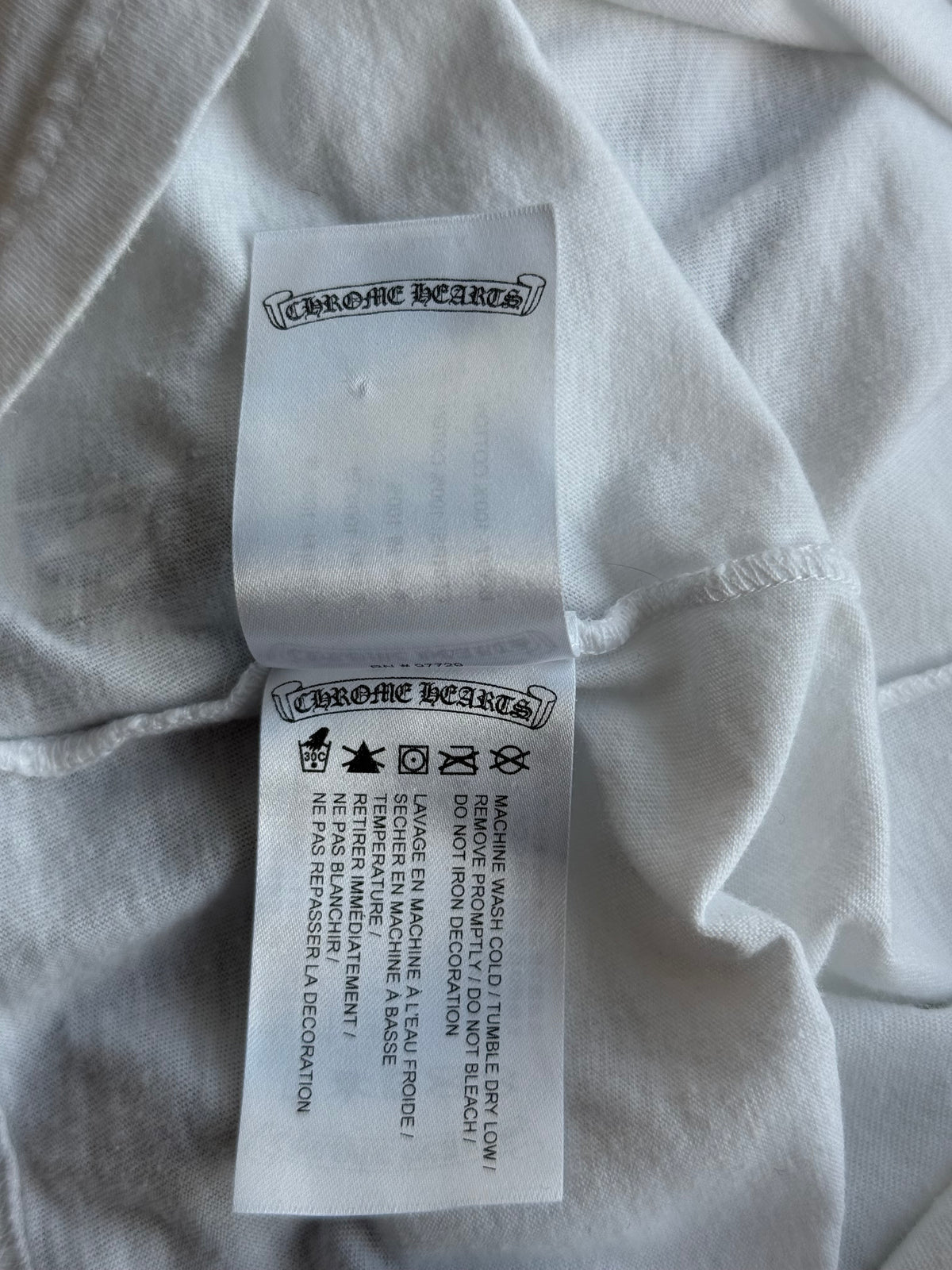 Chrome Hearts White & Black Scroll Logo T-Shirt