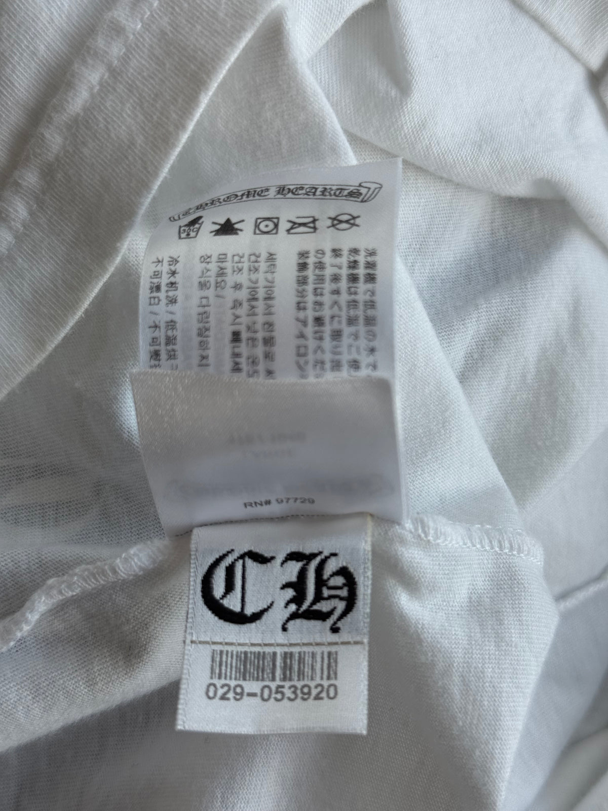Chrome Hearts White & Black Scroll Logo T-Shirt