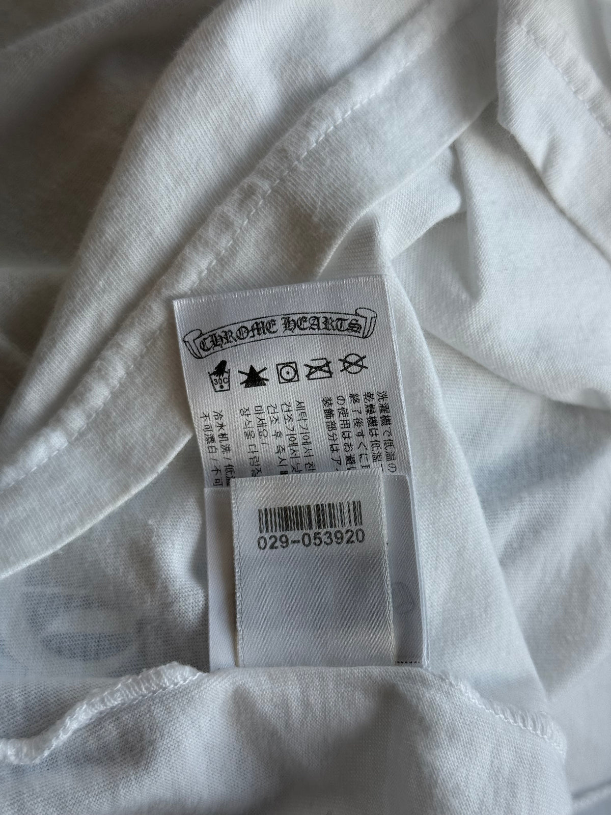 Chrome Hearts White & Black Scroll Logo T-Shirt