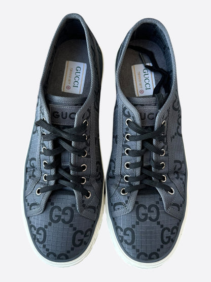 Gucci Grey & Black GG Monogram Tennis 1977 Sneakers