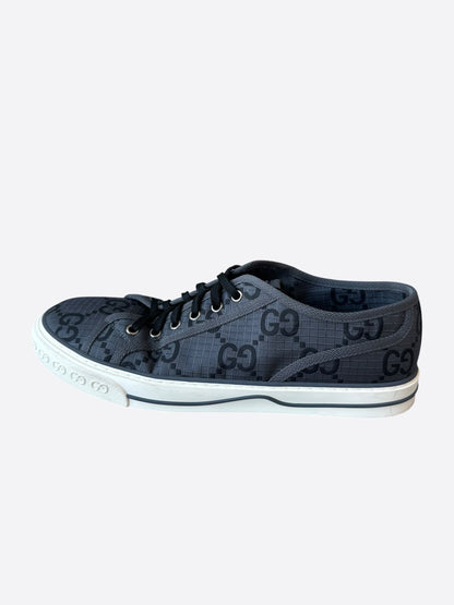 Gucci Grey & Black GG Monogram Tennis 1977 Sneakers