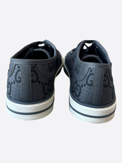 Gucci Grey & Black GG Monogram Tennis 1977 Sneakers