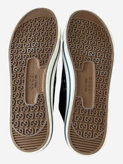 Gucci Grey & Black GG Monogram Tennis 1977 Sneakers