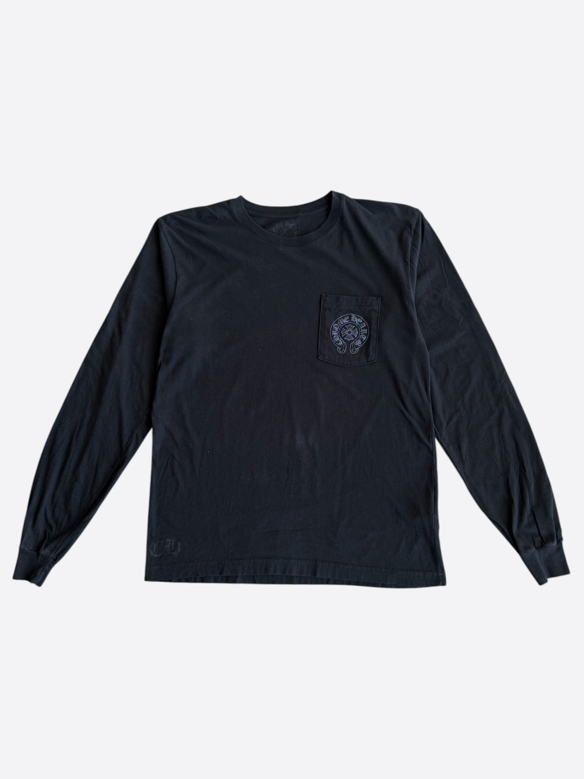 Chrome Hearts Black & Grey Staff Horseshoe Logo Longsleeve T-Shirt