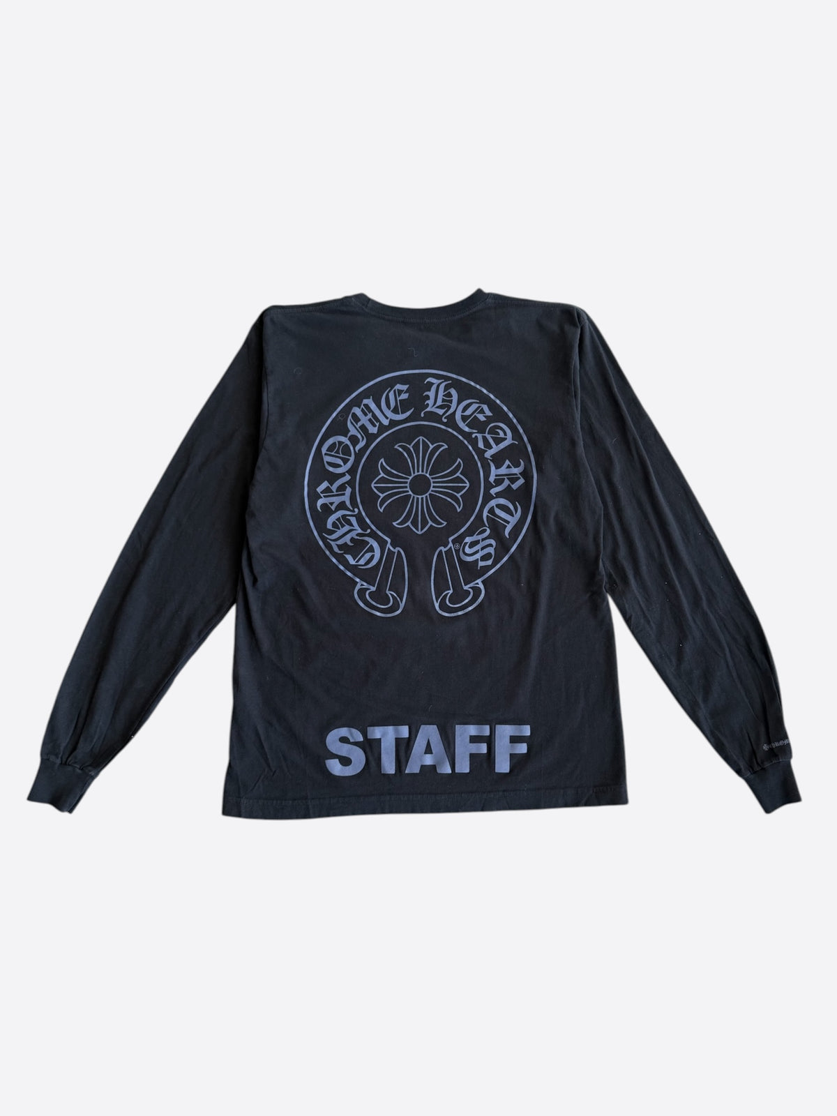 Chrome Hearts Black & Grey Staff Horseshoe Logo Longsleeve T-Shirt