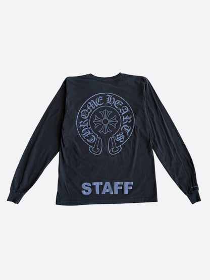 Chrome Hearts Black & Grey Staff Horseshoe Logo Longsleeve T-Shirt