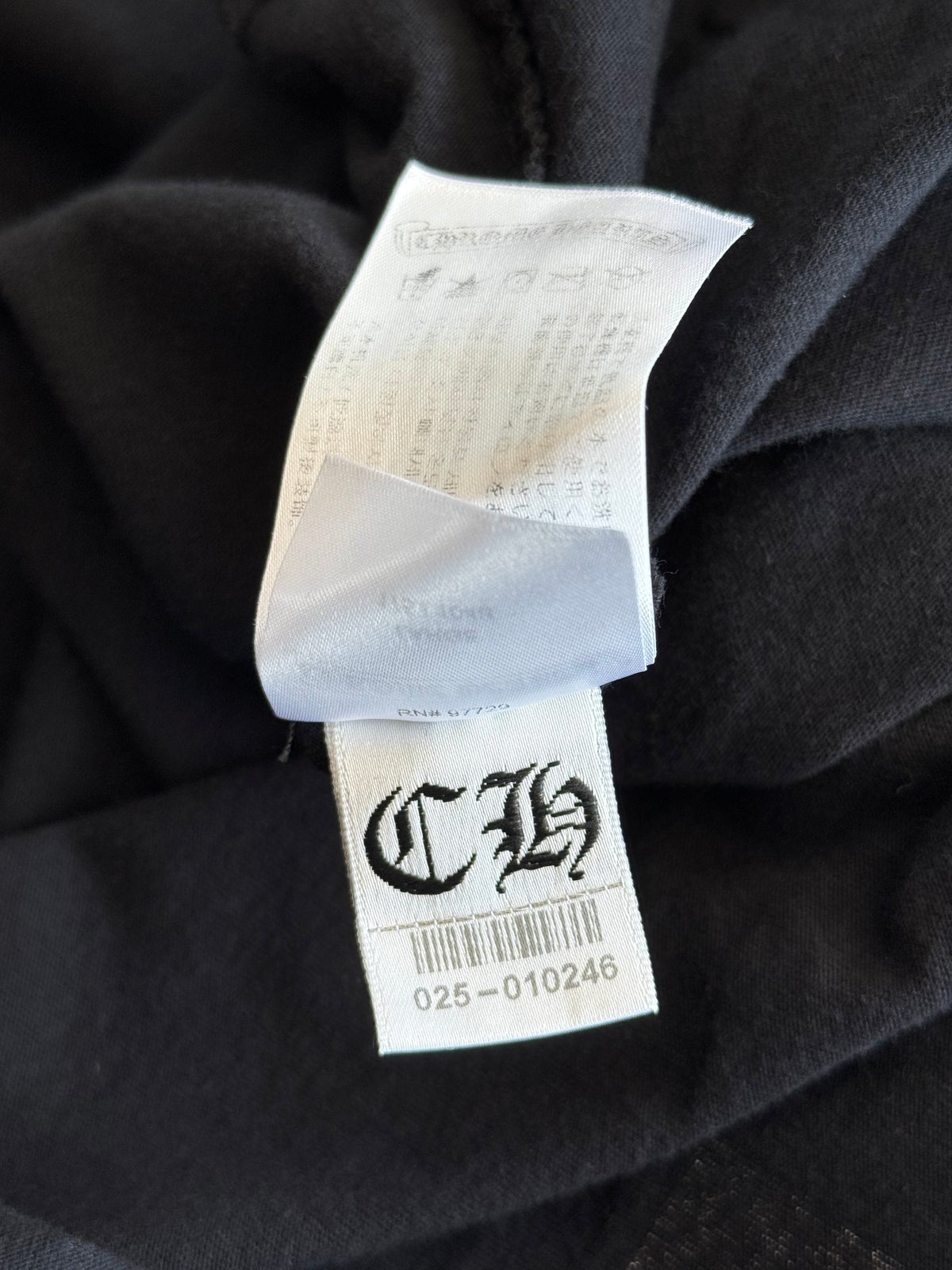 Chrome Hearts Black & Grey Staff Horseshoe Logo Longsleeve T-Shirt