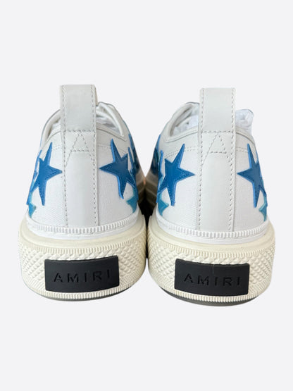 Amiri White & Blue Stars Low Top Sneakers