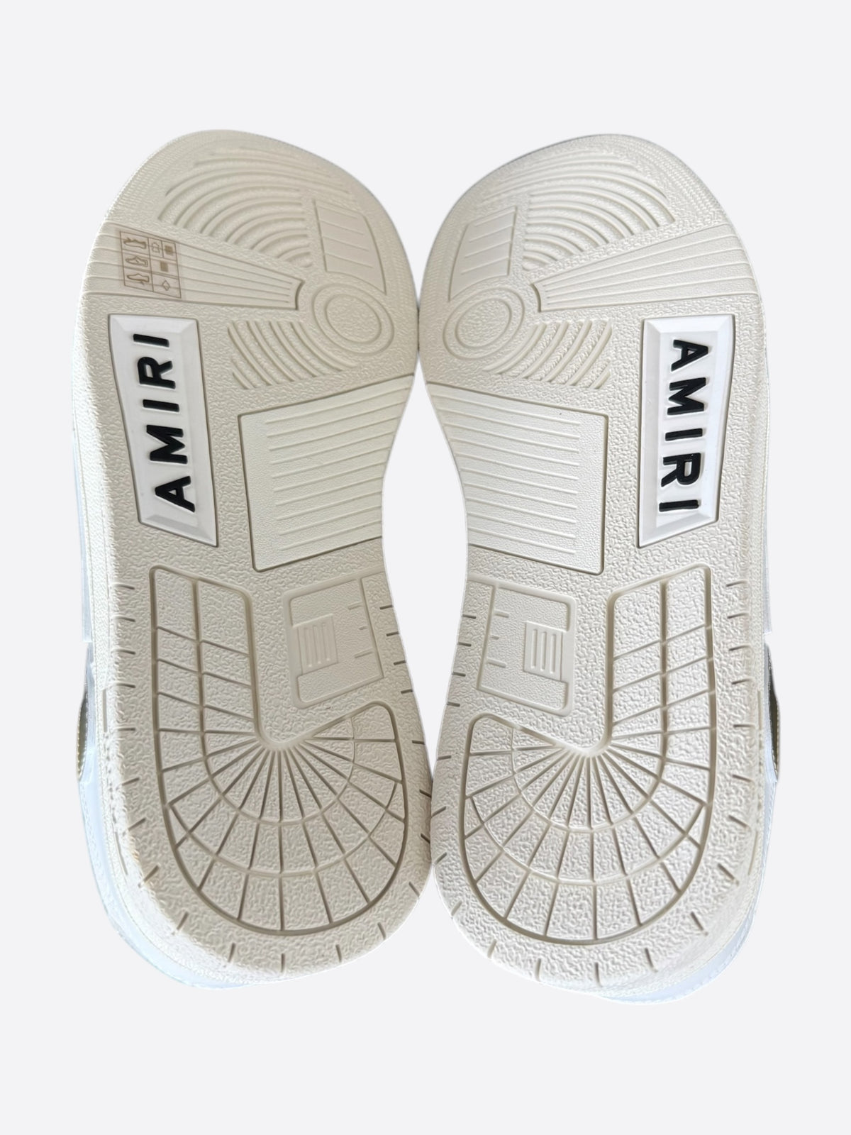 Amiri White & Gold Metallic Skel Low Top Sneakers