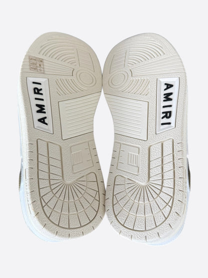 Amiri White & Gold Metallic Skel Low Top Sneakers