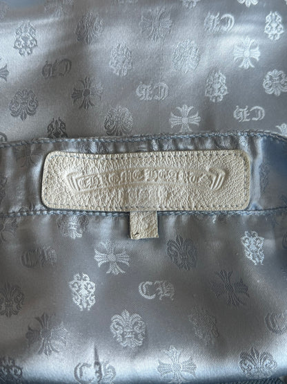 Chrome Hearts Light Blue Silk Cross Jacquard Women's Mini Skirt