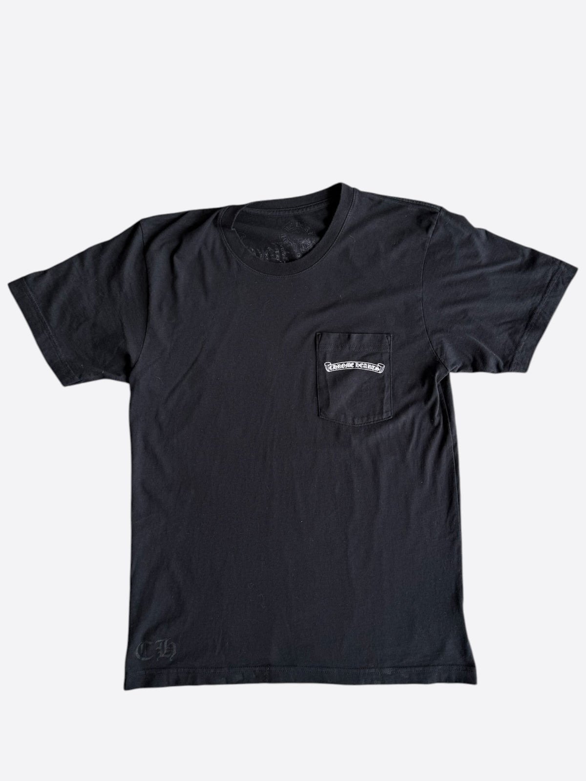 Chrome Hearts Black & White Scroll Logo T-Shirt