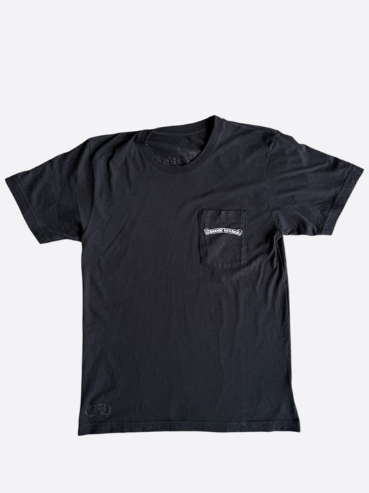 Chrome Hearts Black & White Scroll Logo T-Shirt