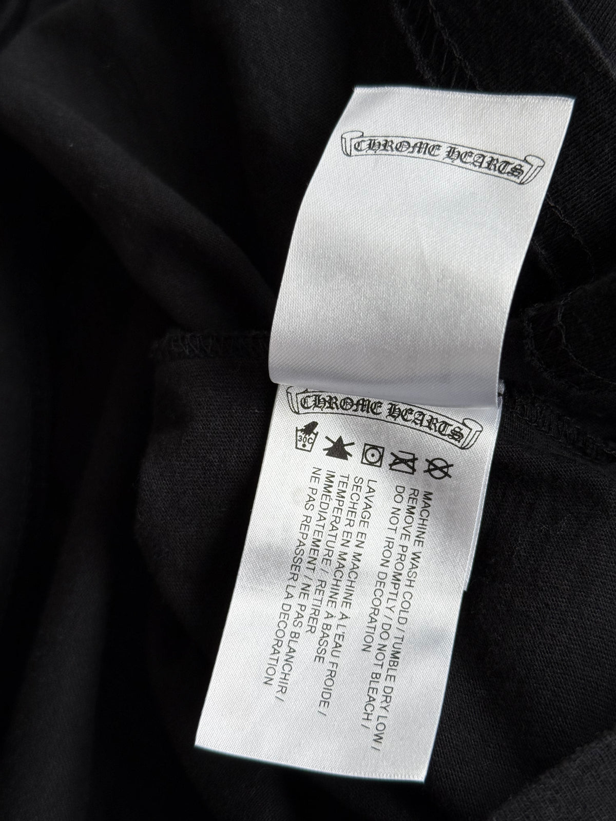 Chrome Hearts Black & White Scroll Logo T-Shirt