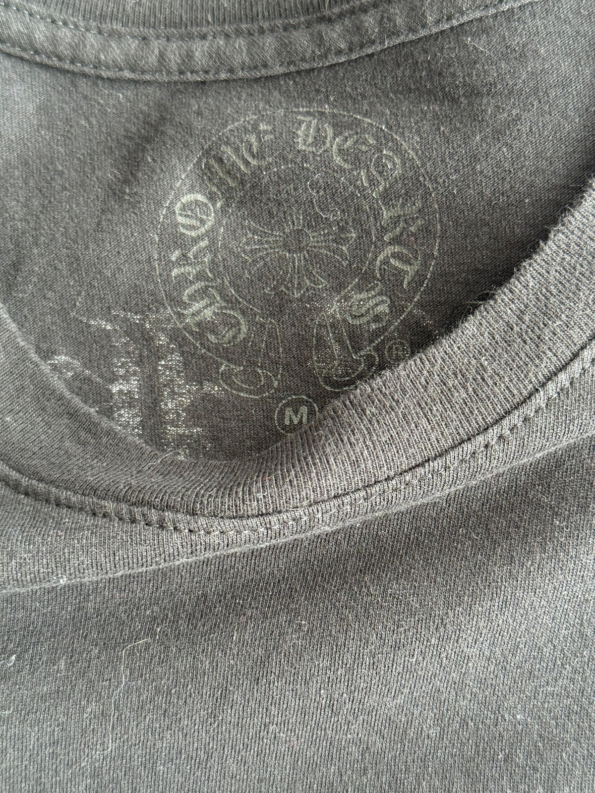 Chrome Hearts Black & White Scroll Logo T-Shirt