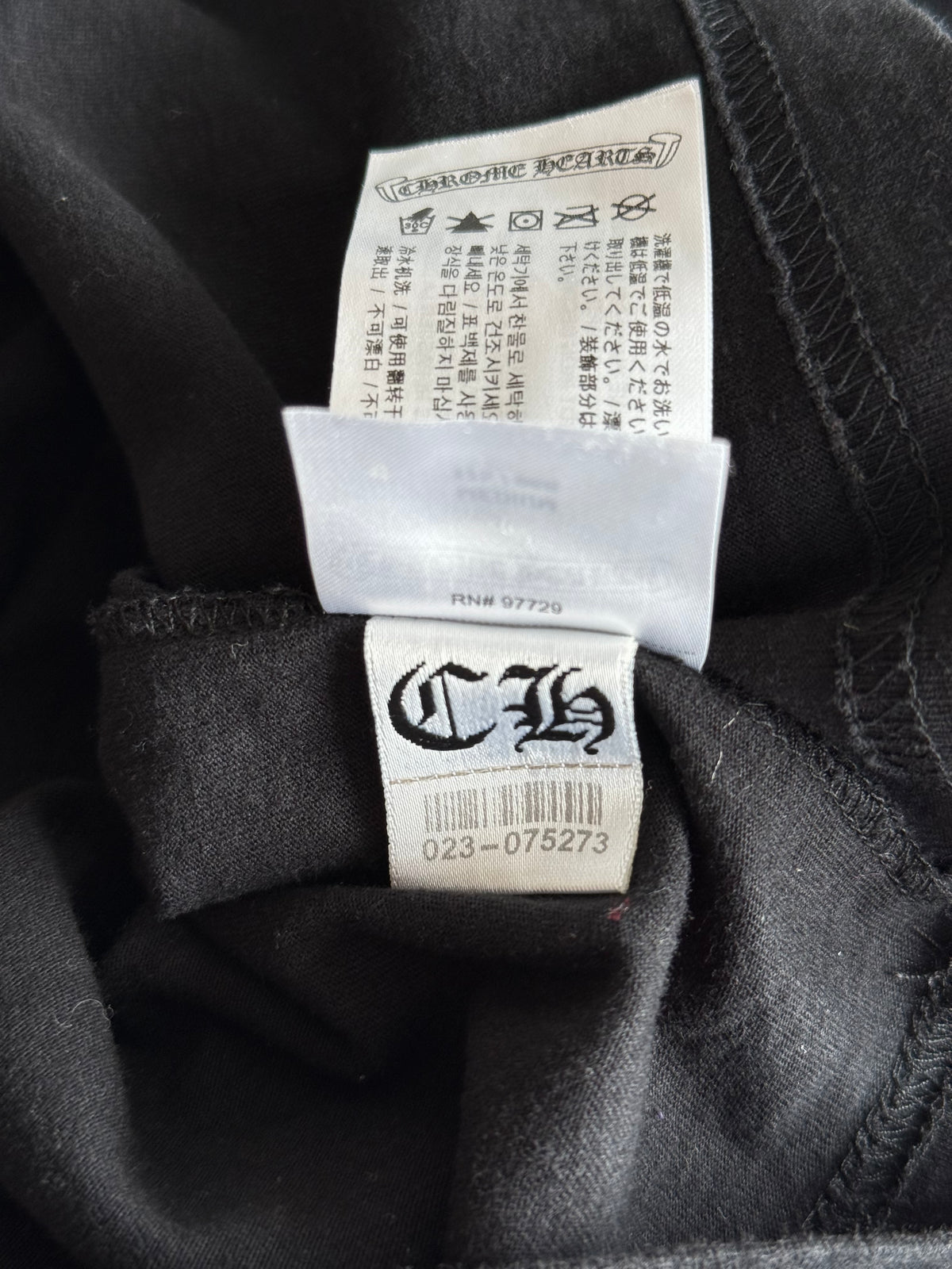 Chrome Hearts Black & White Scroll Logo T-Shirt