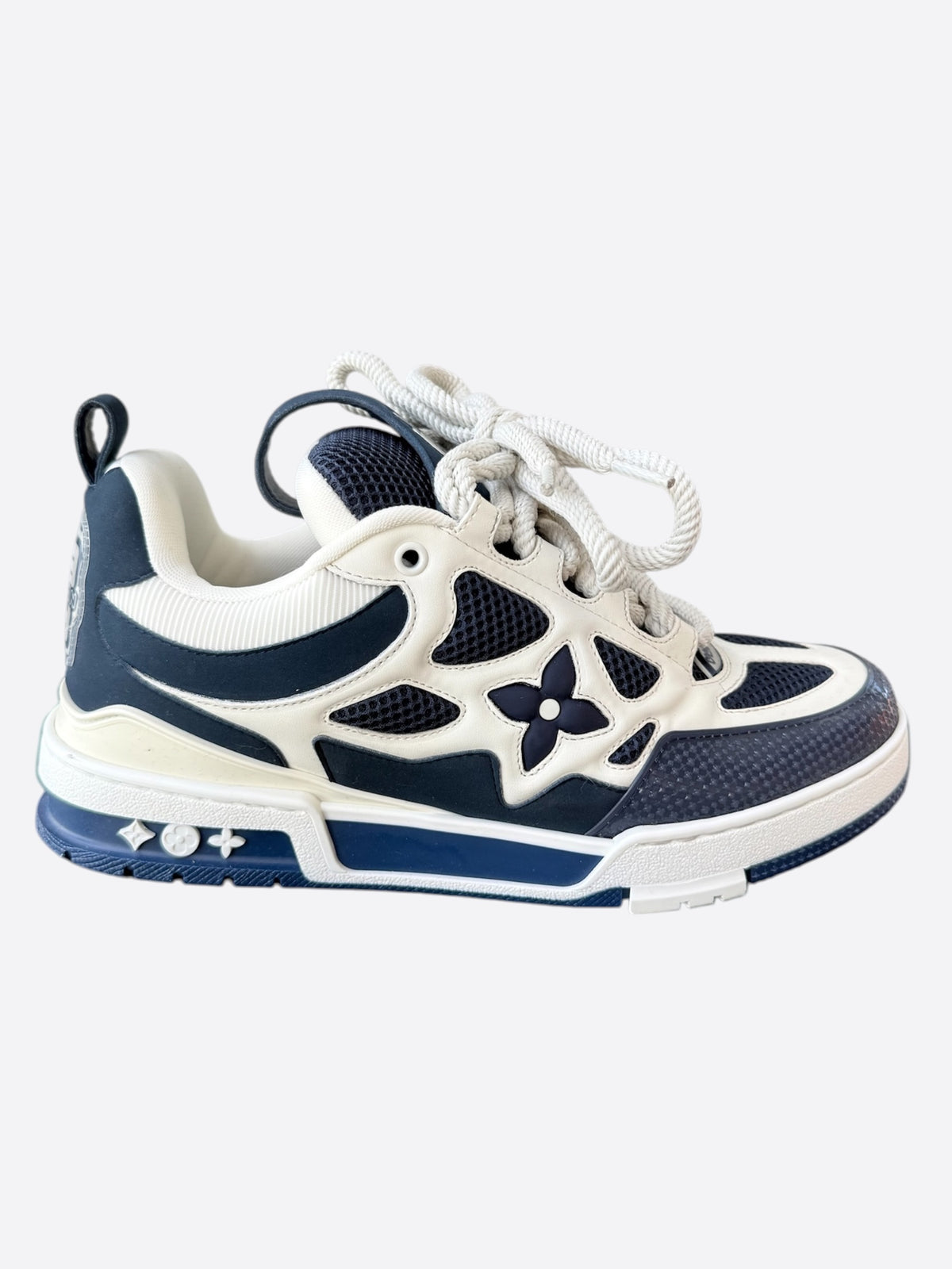 Louis Vuitton Navy & White Skate Trainers