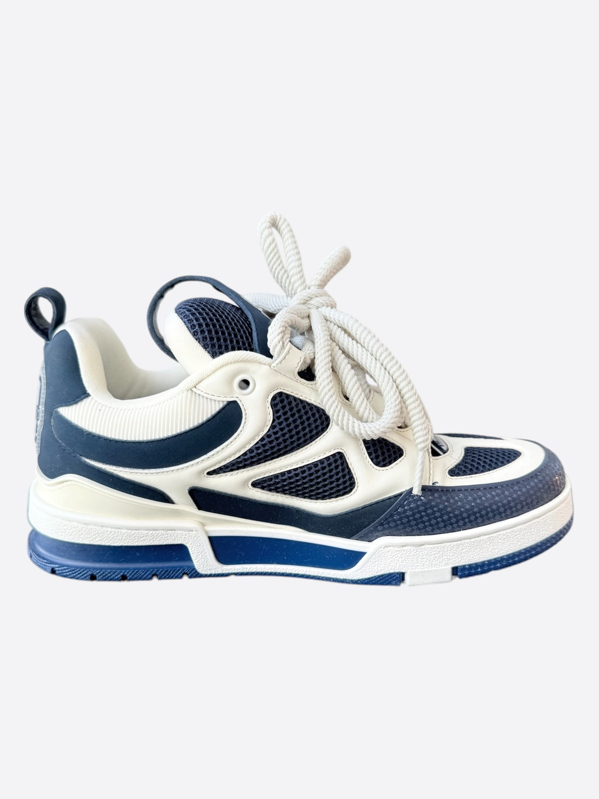 Louis Vuitton Navy & White Skate Trainers