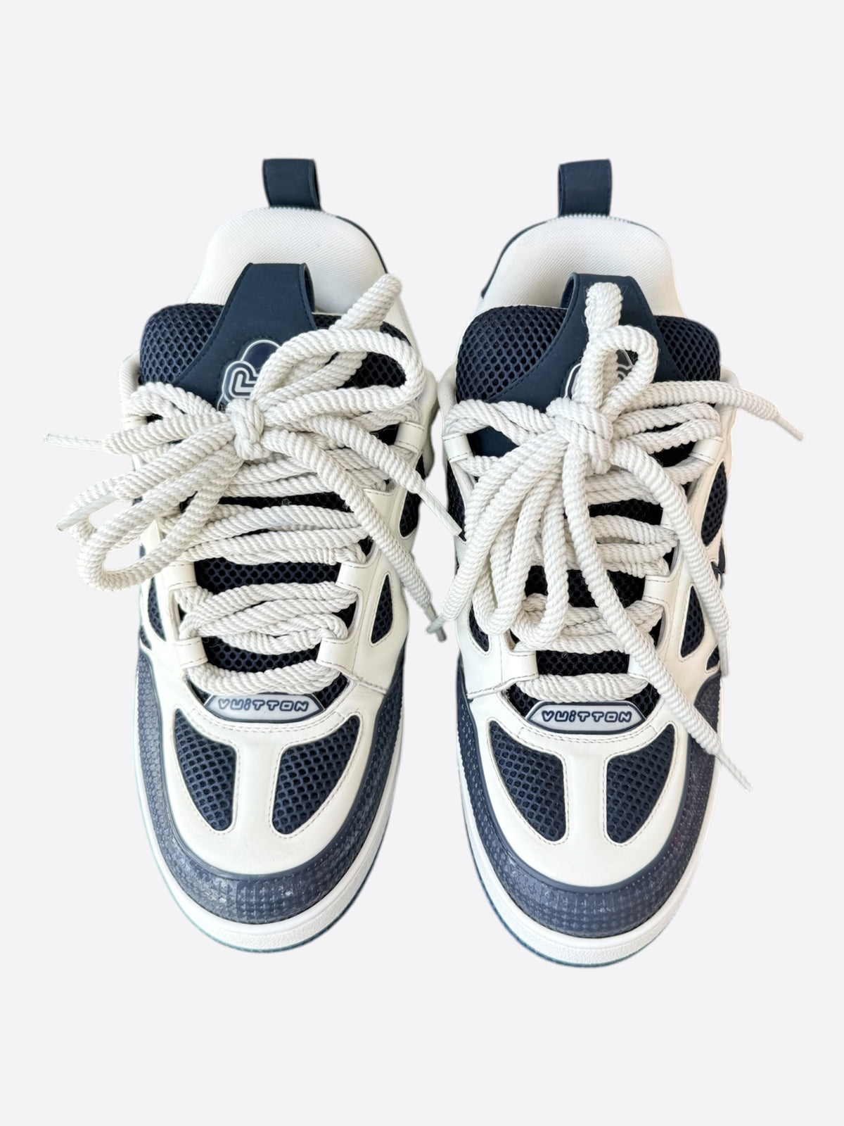 Louis Vuitton Navy & White Skate Trainers
