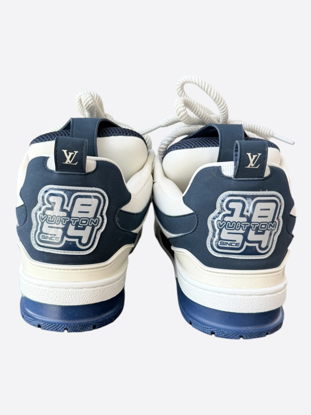 Louis Vuitton Navy & White Skate Trainers