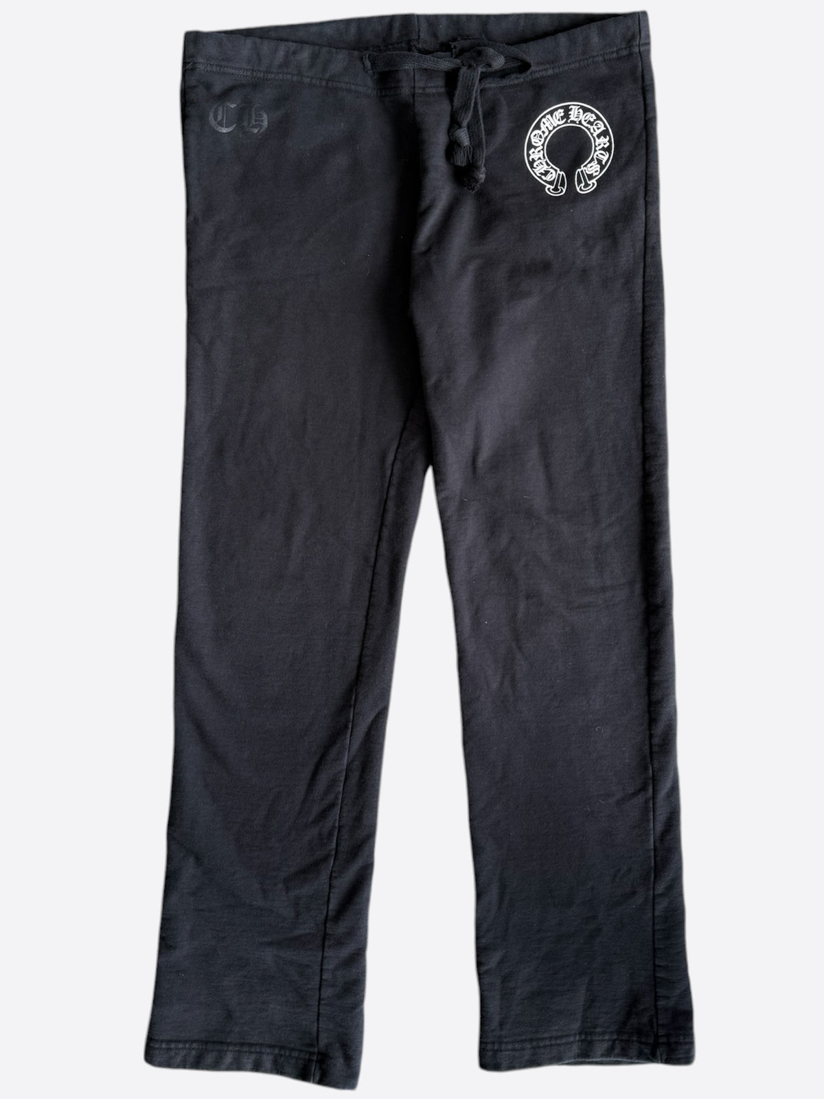 Chrome Hearts Black & White Horseshoe Logo Sweatpants