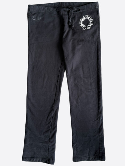 Chrome Hearts Black & White Horseshoe Logo Sweatpants