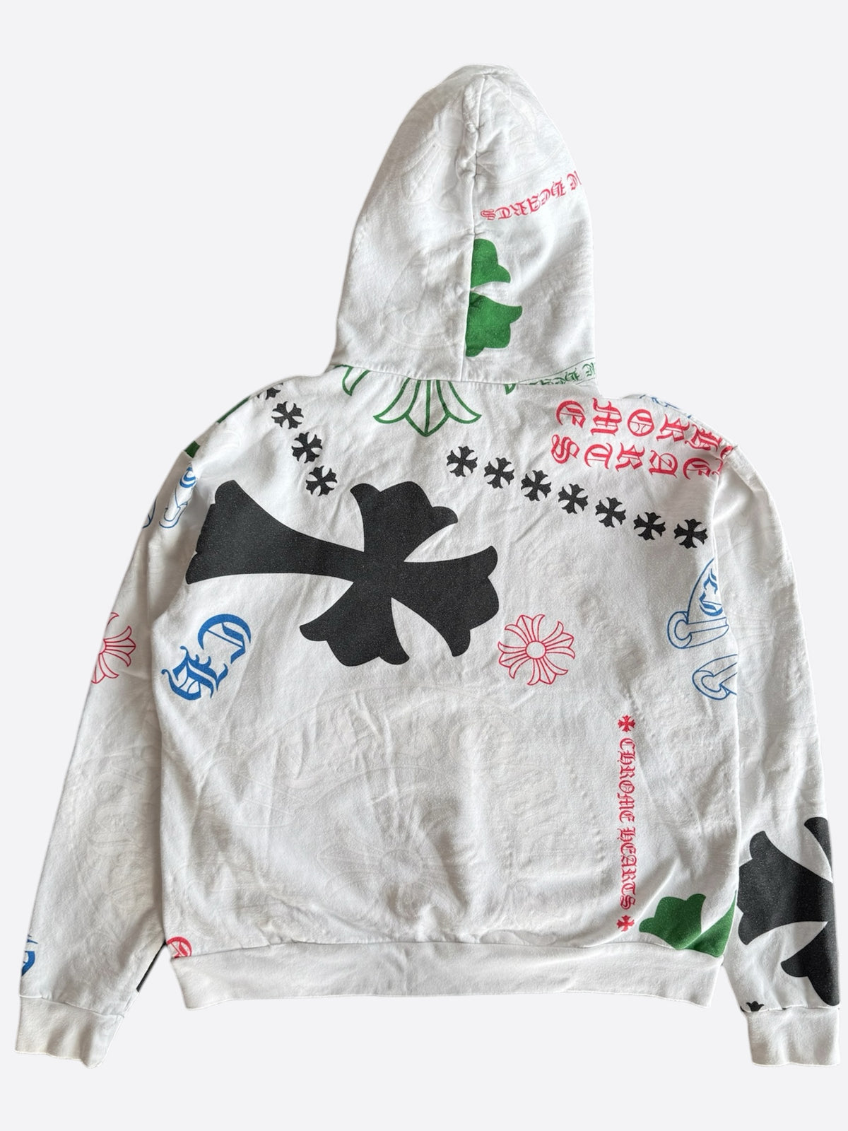 Chrome Hearts White Multicolor Stencil Hoodie