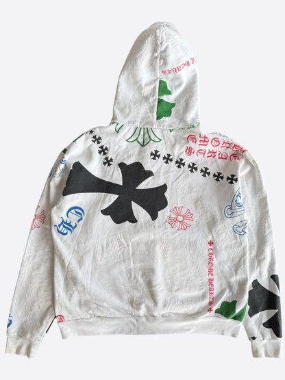 Chrome Hearts White Multicolor Stencil Hoodie