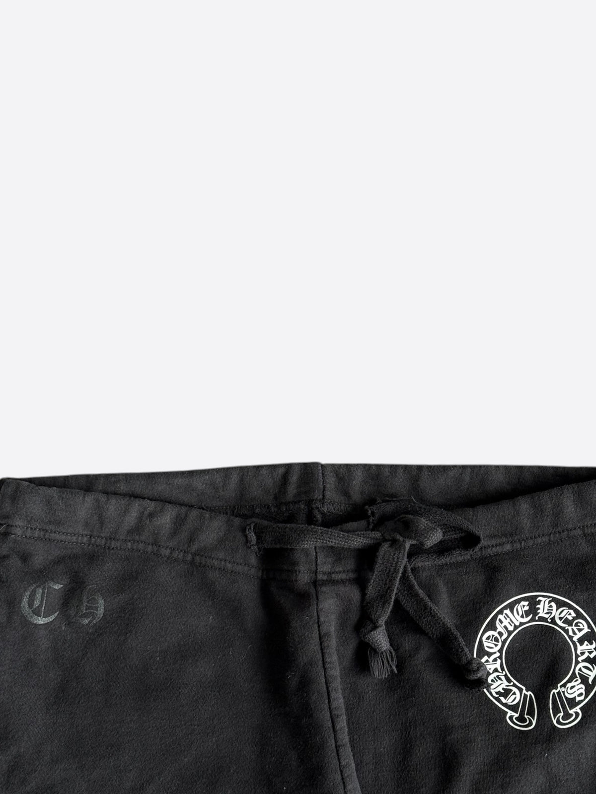 Chrome Hearts Black & White Horseshoe Logo Sweatpants