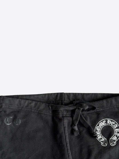 Chrome Hearts Black & White Horseshoe Logo Sweatpants