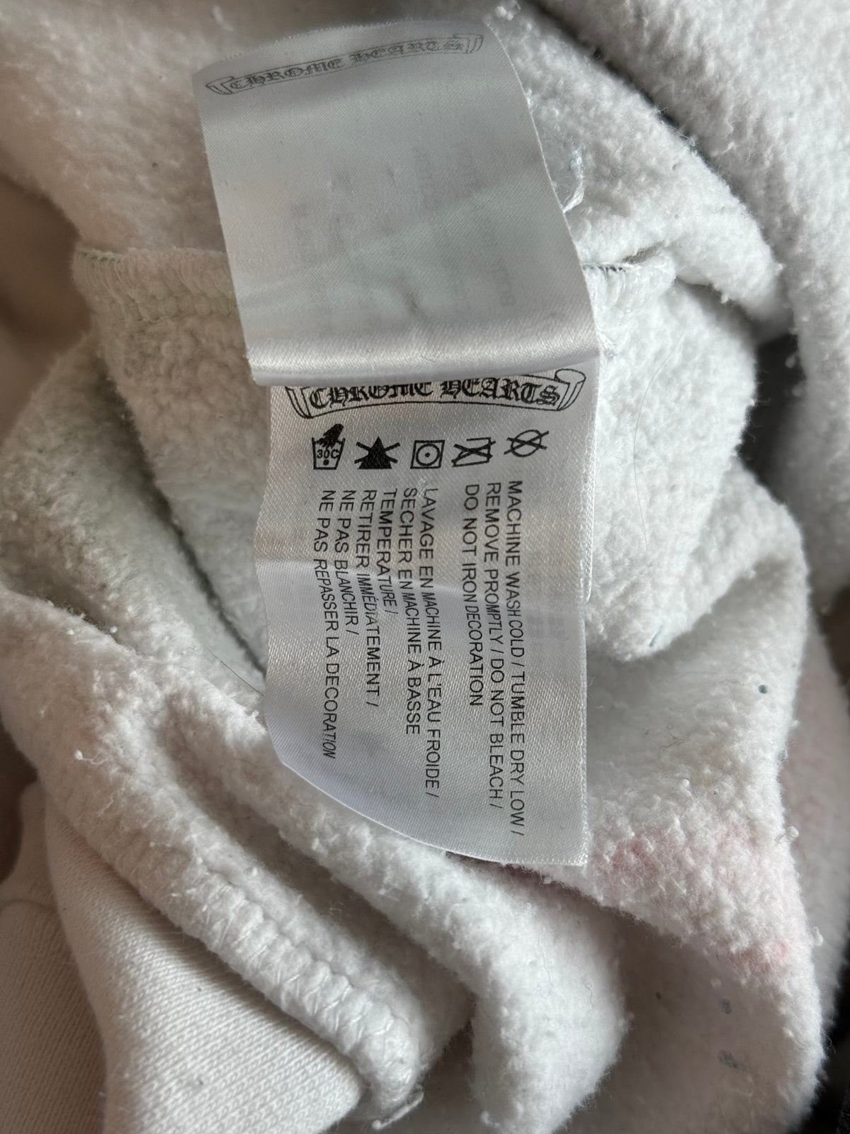 Chrome Hearts White Multicolor Stencil Hoodie