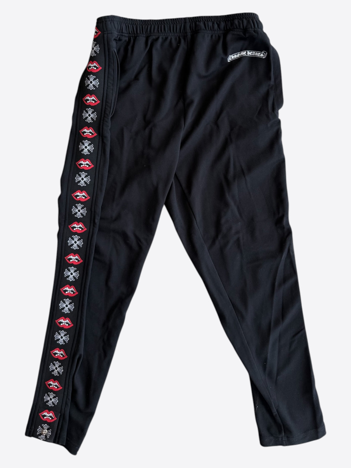 Chrome Hearts Black Matty Boy Chomper Cross Track Pants