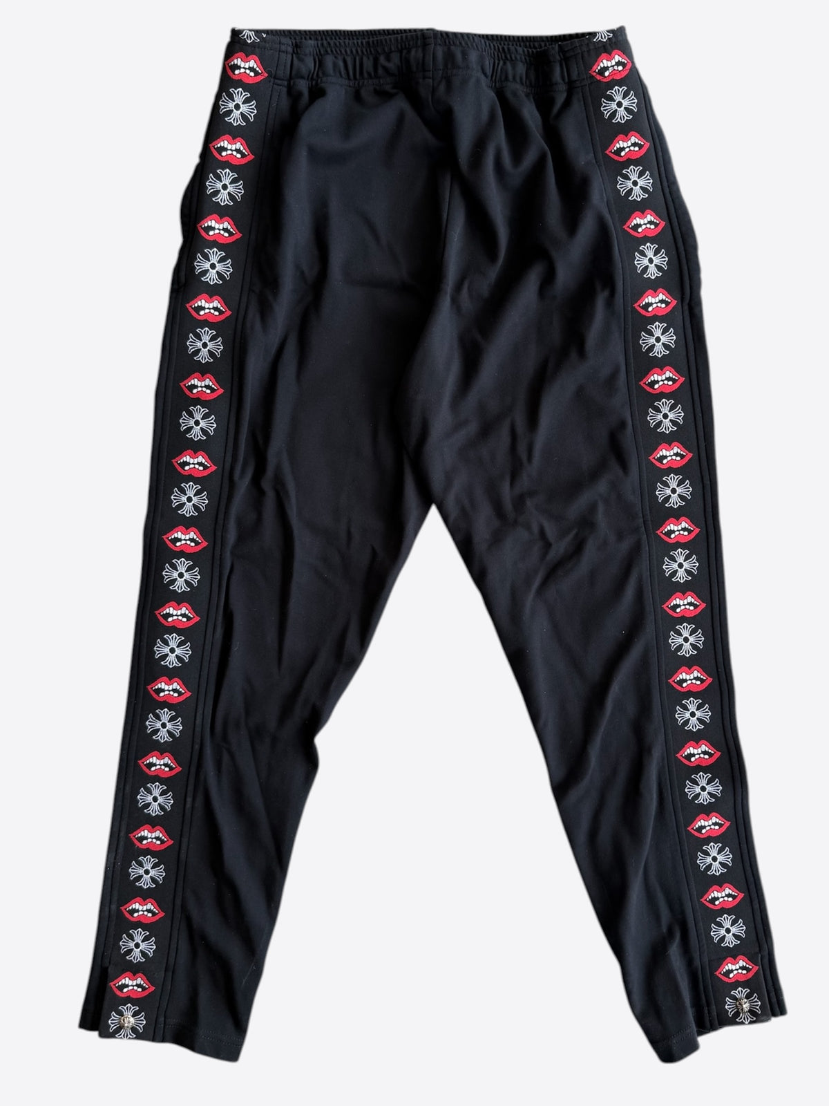 Chrome Hearts Black Matty Boy Chomper Cross Track Pants