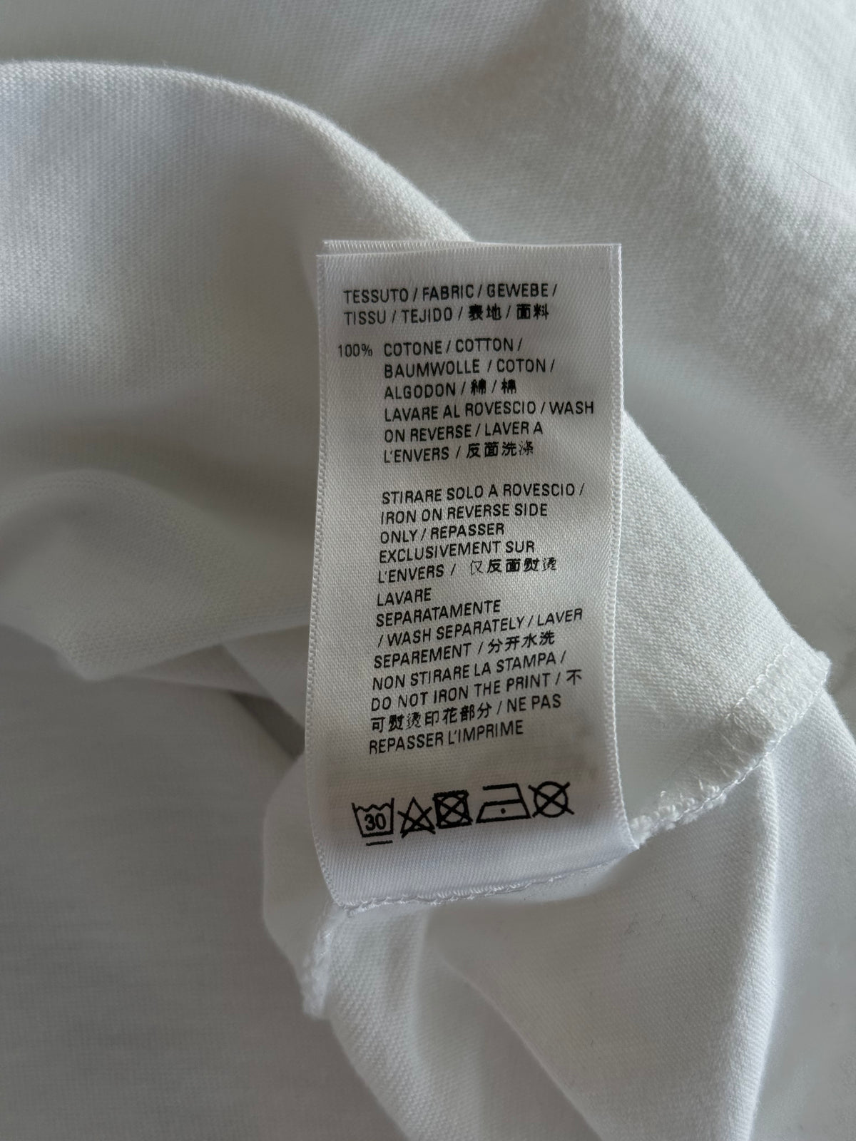 Balenciaga White & Black Logo T-Shirt