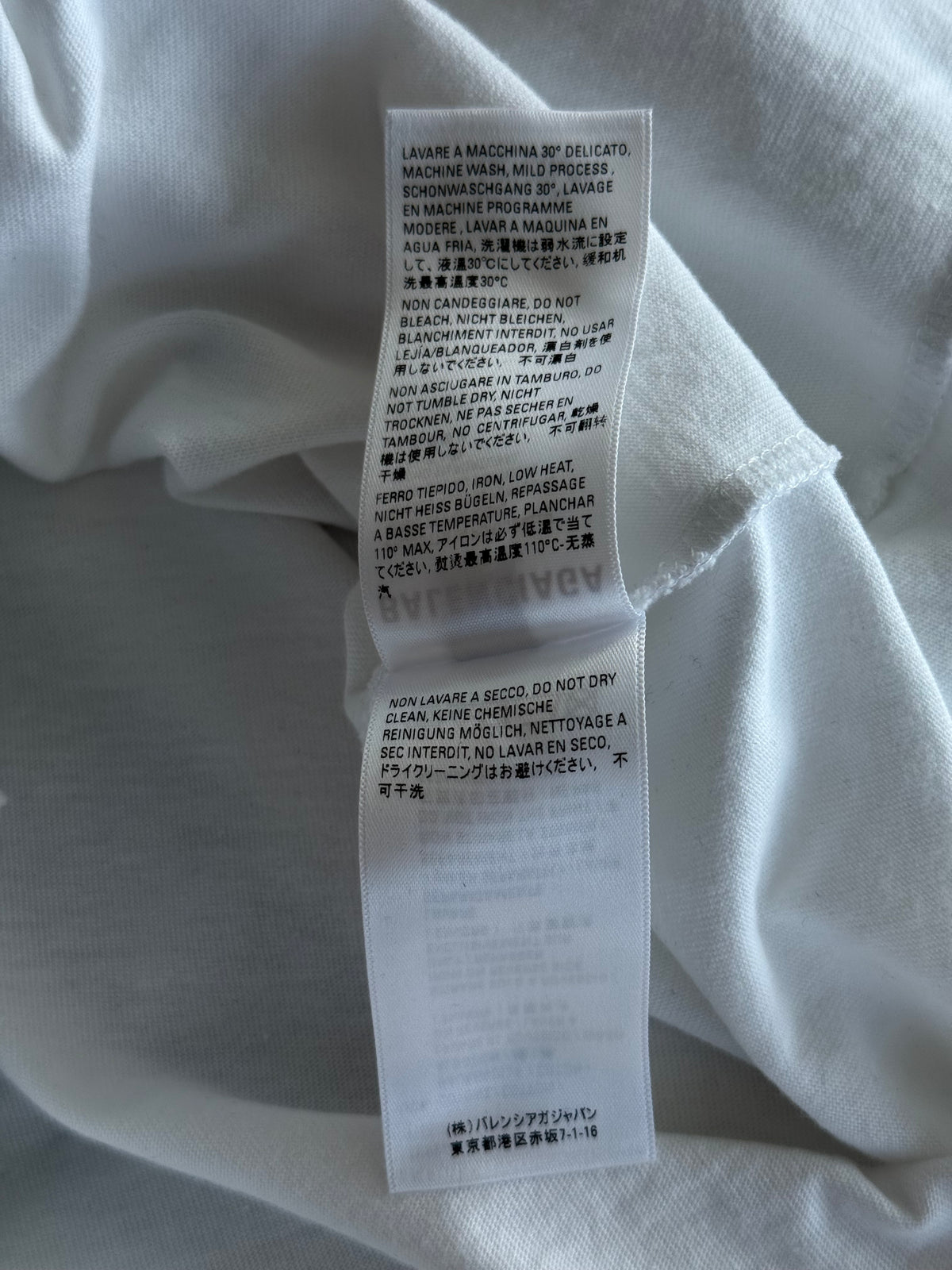 Balenciaga White & Black Logo T-Shirt