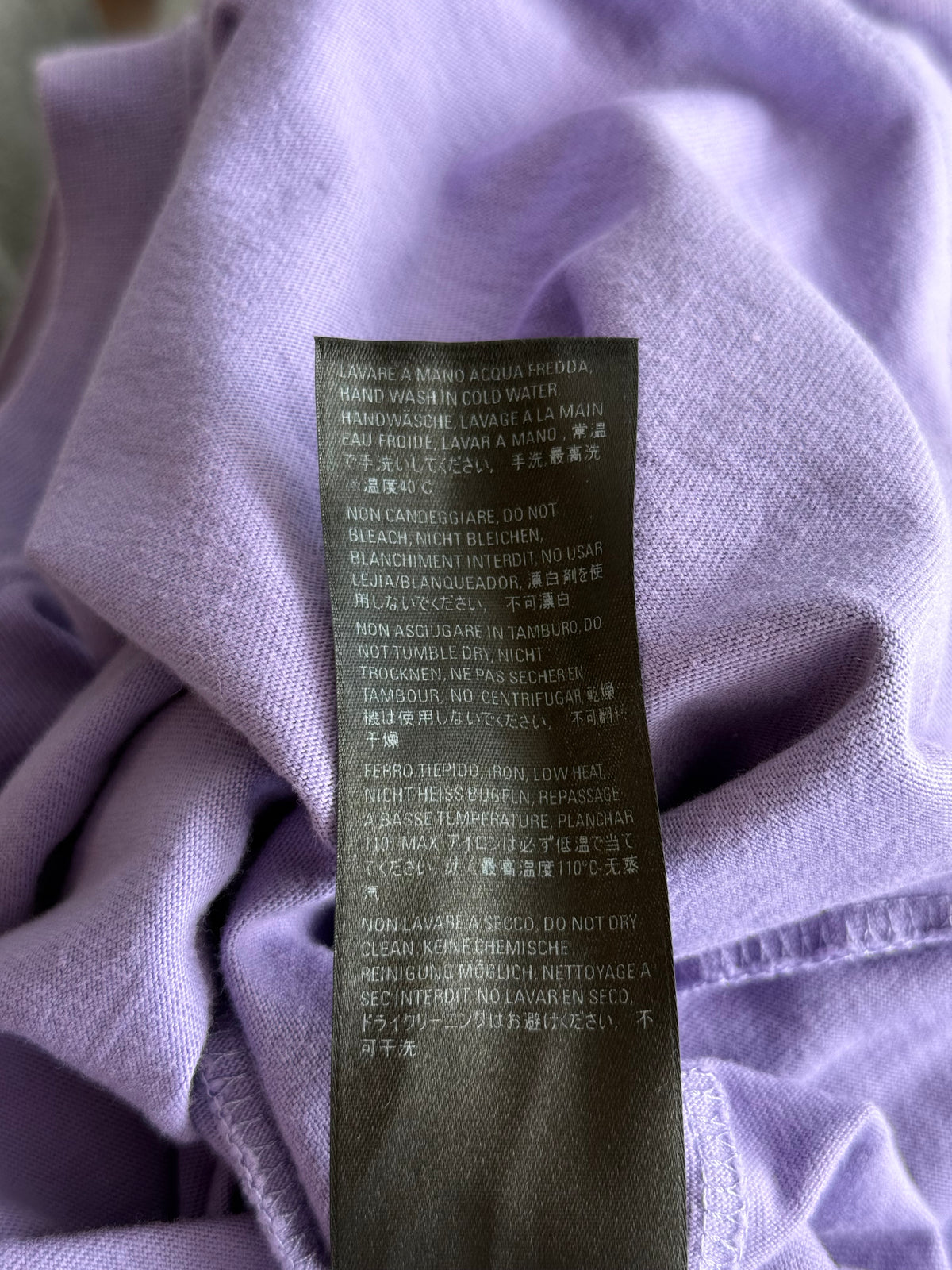 Balenciaga Purple & White Campaign Logo T-Shirt