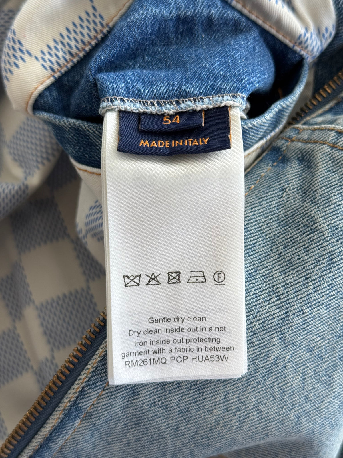 Louis Vuitton Light Blue Embroidered Logo Denim Jacket