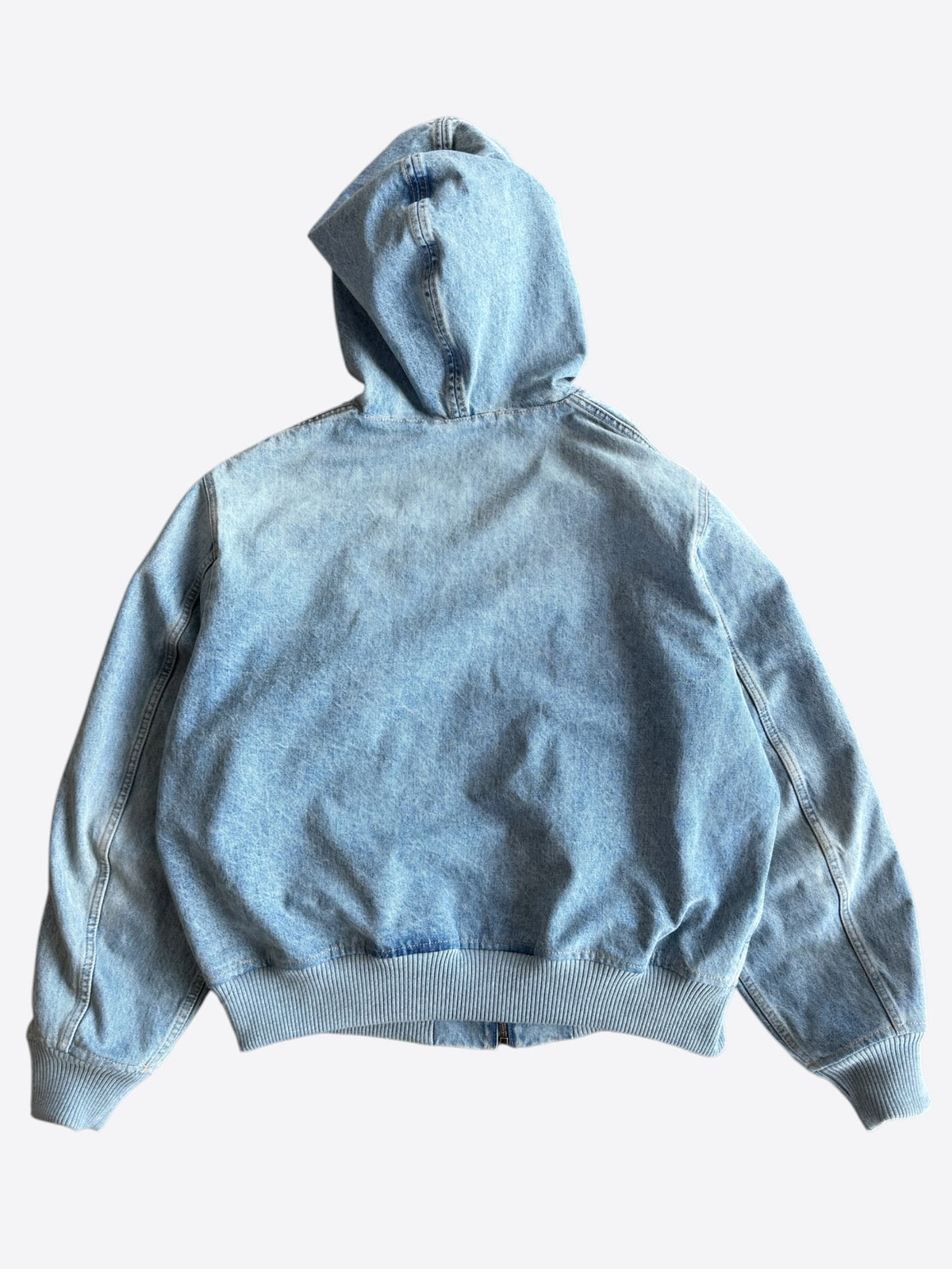 Louis Vuitton Light Blue Embroidered Logo Denim Jacket